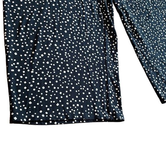 J. Jill Wearever full leg crop pants with pockets black & white print size M Pet - Picture 4 of 8